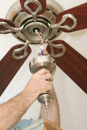 Ceiling fan install in The Colony, TX by Ingram Electric Company.